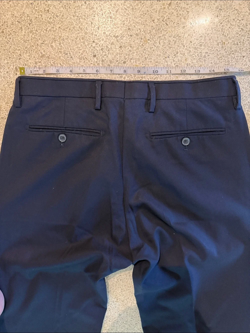 Banana Republic Modern Slim Fit Tab Over Dress Pants in Dark Navy 31 x 34
